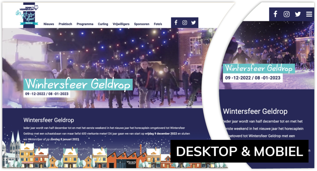 De website van Wintersfeer Geldrop is in een nieuw jasje gestoken door TM-Online